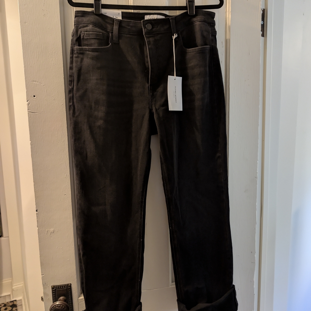 Flying Monkey Women's Black Boot Cut Jeans